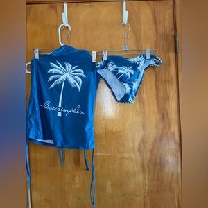 Blue Palm Tree Swim Set